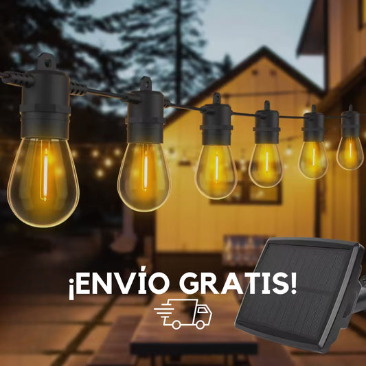 Luces con Panel Solar 5 mts(ENVÍO GRATIS)🇨🇱
